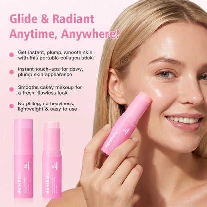 PDRN Pink Collagen Volume Multi Balm Brighten Skin Plump Smooth Radiant Deep Hydration Moisturization Portable Collagen Stick