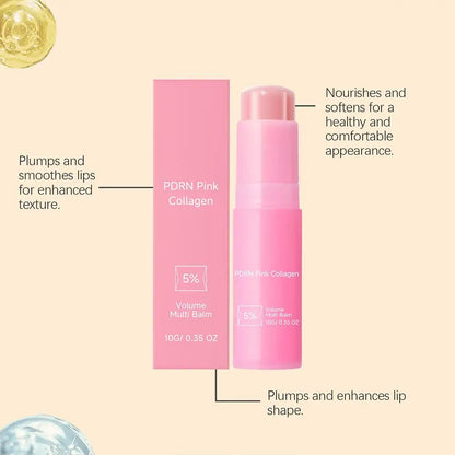 Collagen Pink Multi Balm Stick Moisturizing Deep Hydrating Wrinkle Bounce Lifting Facial Cream Skin Care Korean Makeup Base