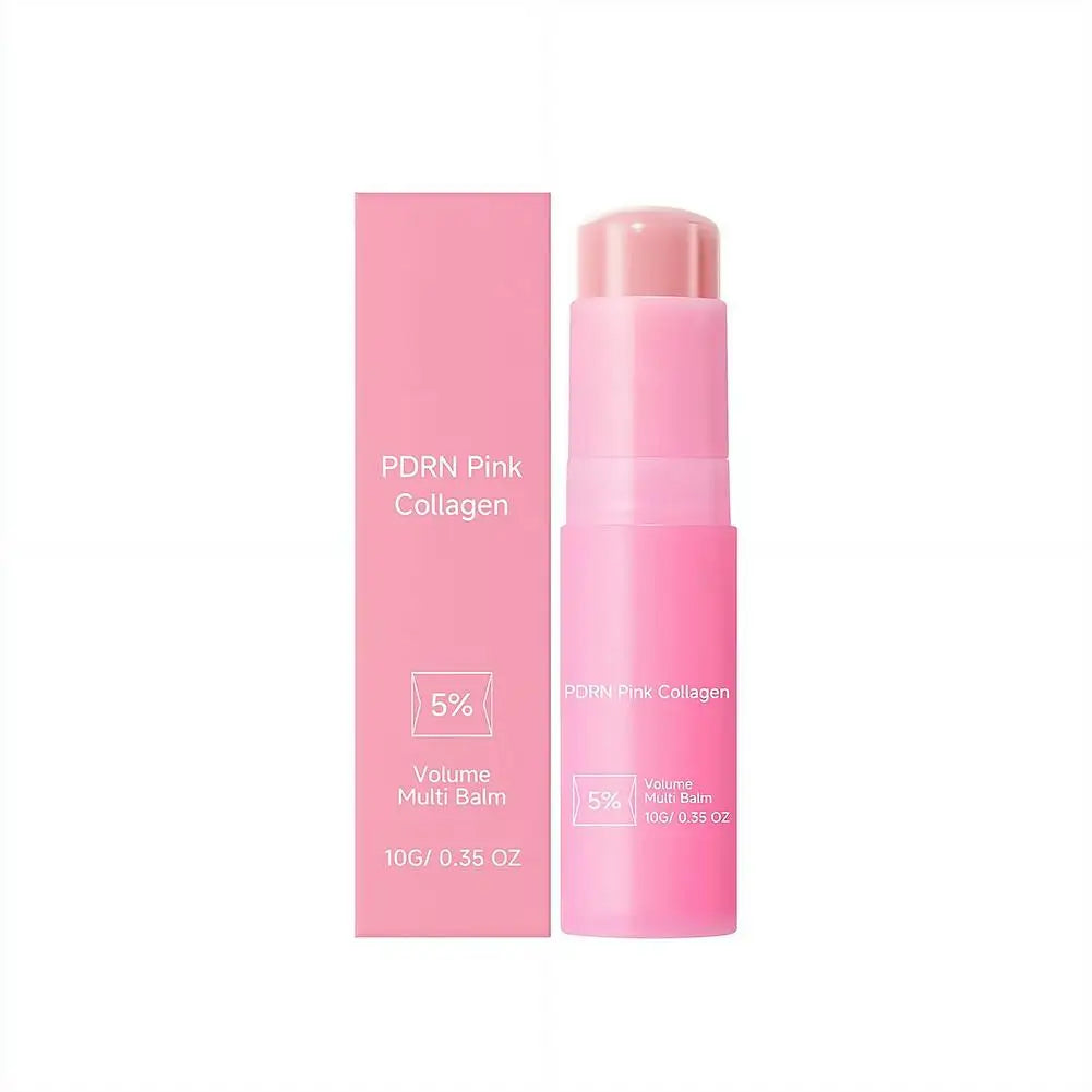 Collagen Pink Multi Balm Stick Moisturizing Deep Hydrating Wrinkle Bounce Lifting Facial Cream Skin Care Korean Makeup Base