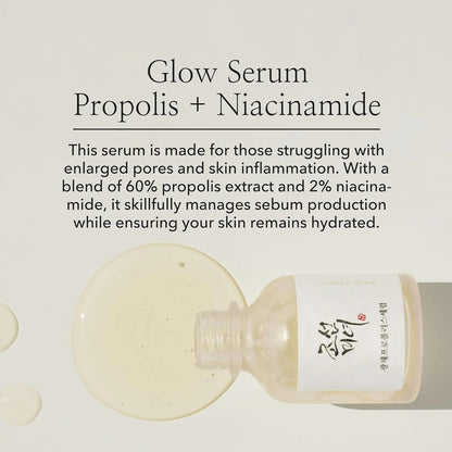 BEAUTY OF JOSEON Glow Serum : Proplis + Niacinamide 30ml, Glowing Skin, Smooth Texture, Korean Cosmetics, Korean Skincare