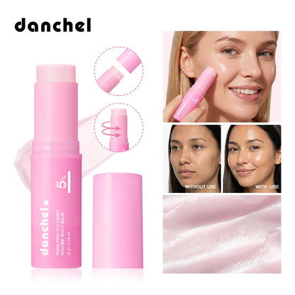 PDRN Pink Collagen Volume Multi Balm Brighten Skin Plump Smooth Radiant Deep Hydration Moisturization Portable Collagen Stick