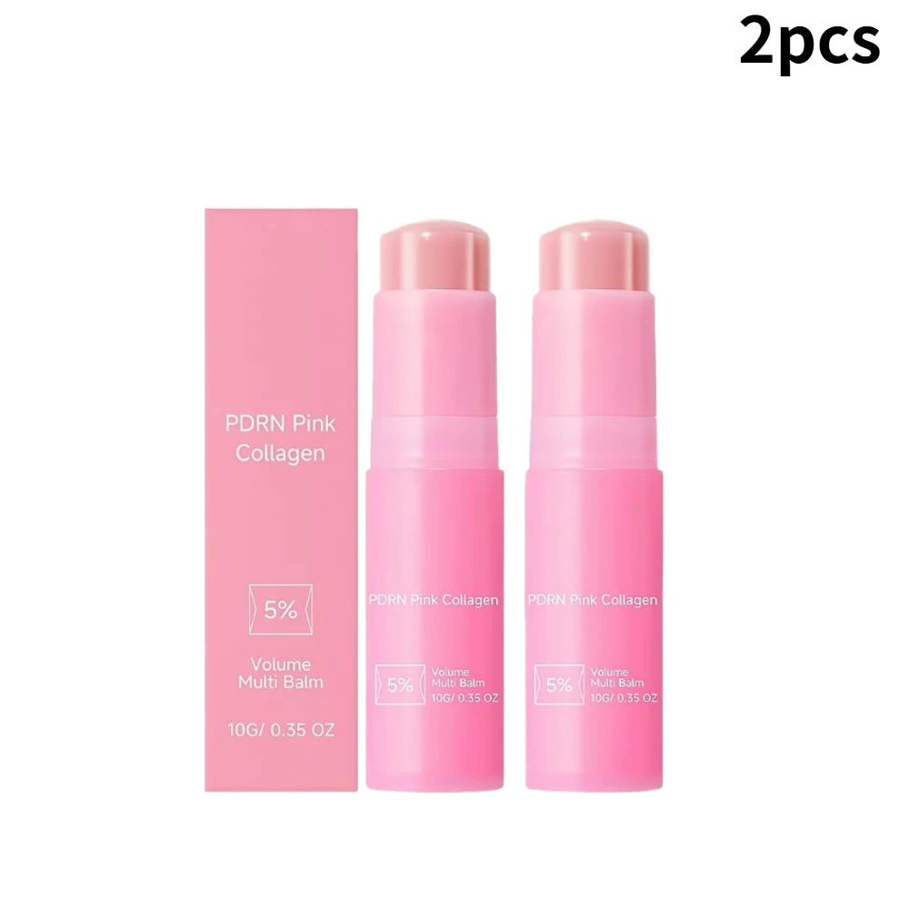 Collagen Pink Multi Balm Stick Moisturizing Deep Hydrating Wrinkle Bounce Lifting Facial Cream Skin Care Korean Makeup Base
