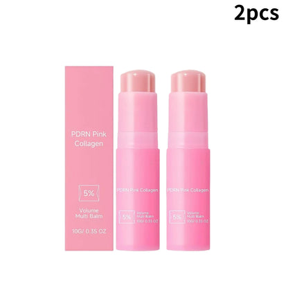 Collagen Pink Multi Balm Stick Moisturizing Deep Hydrating Wrinkle Bounce Lifting Facial Cream Skin Care Korean Makeup Base