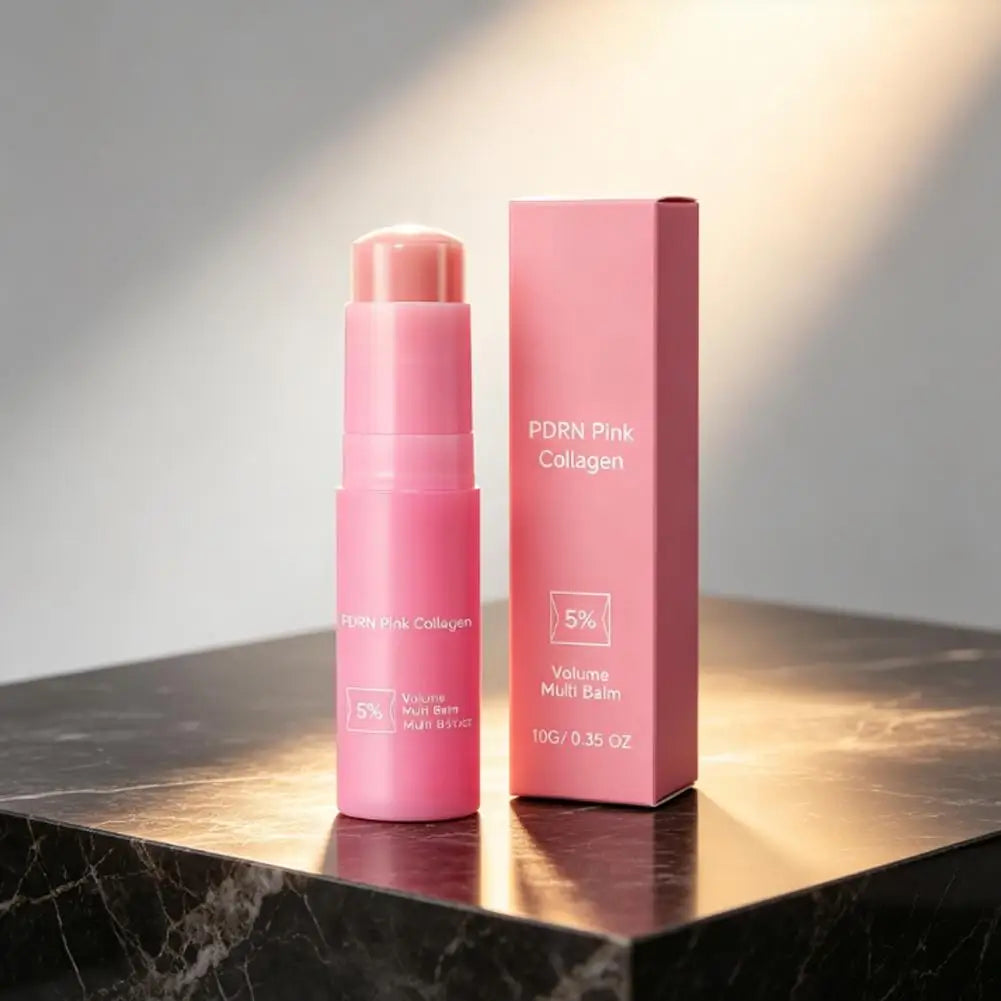 Collagen Pink Multi Balm Stick Moisturizing Deep Hydrating Wrinkle Bounce Lifting Facial Cream Skin Care Korean Makeup Base