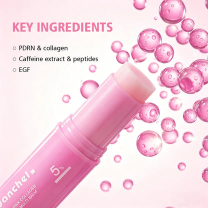 PDRN Pink Collagen Volume Multi Balm Brighten Skin Plump Smooth Radiant Deep Hydration Moisturization Portable Collagen Stick