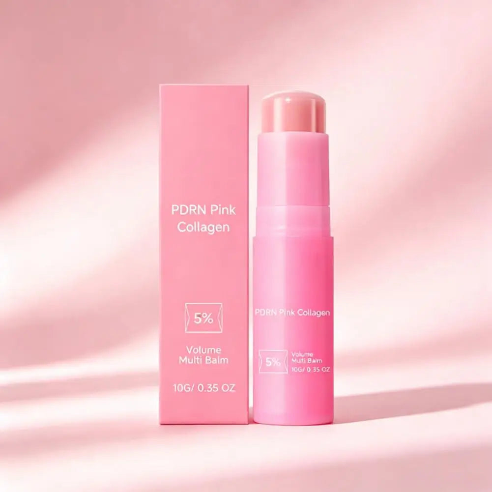 Collagen Pink Multi Balm Stick Moisturizing Deep Hydrating Wrinkle Bounce Lifting Facial Cream Skin Care Korean Makeup Base