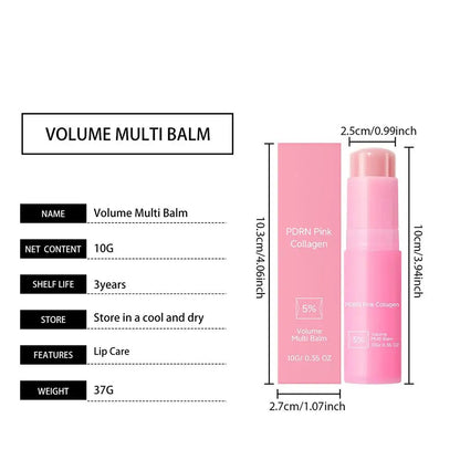 Collagen Pink Multi Balm Stick Moisturizing Deep Hydrating Wrinkle Bounce Lifting Facial Cream Skin Care Korean Makeup Base