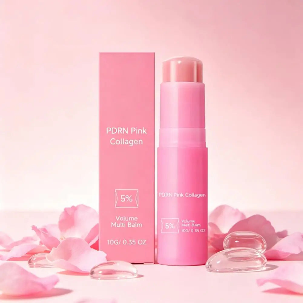Collagen Pink Multi Balm Stick Moisturizing Deep Hydrating Wrinkle Bounce Lifting Facial Cream Skin Care Korean Makeup Base