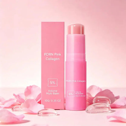 Collagen Pink Multi Balm Stick Moisturizing Deep Hydrating Wrinkle Bounce Lifting Facial Cream Skin Care Korean Makeup Base